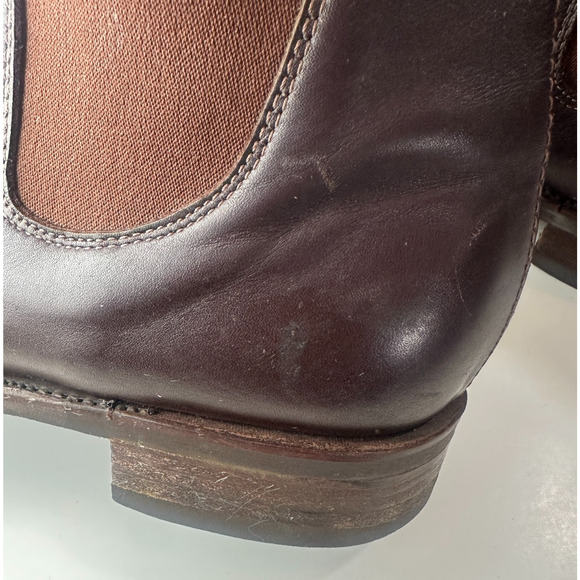 *Flawed R.M. Williams Craftsman Boots Men’s 9.5 F Brown Leather Chelsea Pull-On - Picture 4 of 16